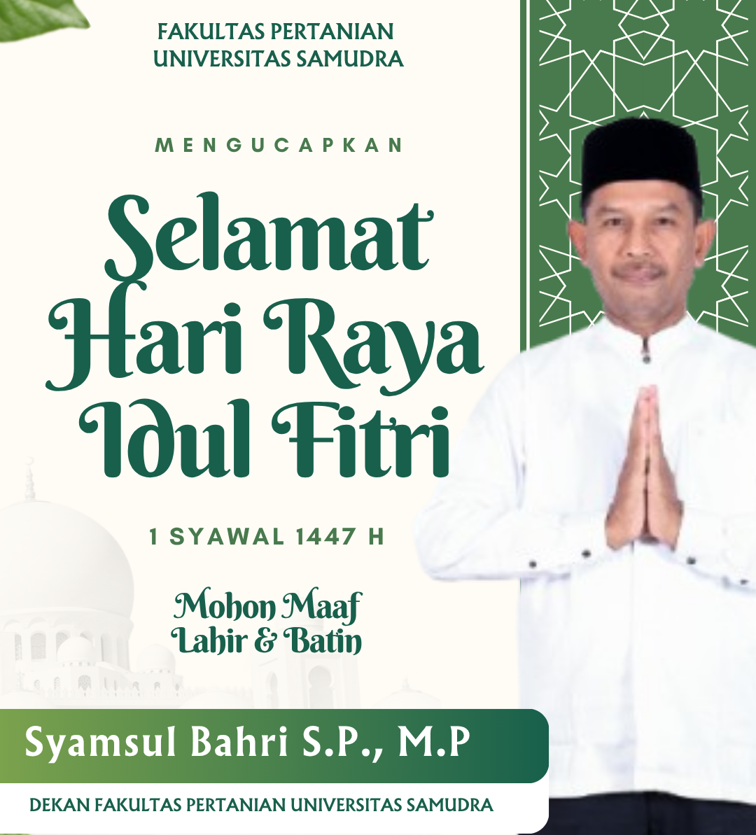 Selamat Hari Raya Idul Fitri 1447 H