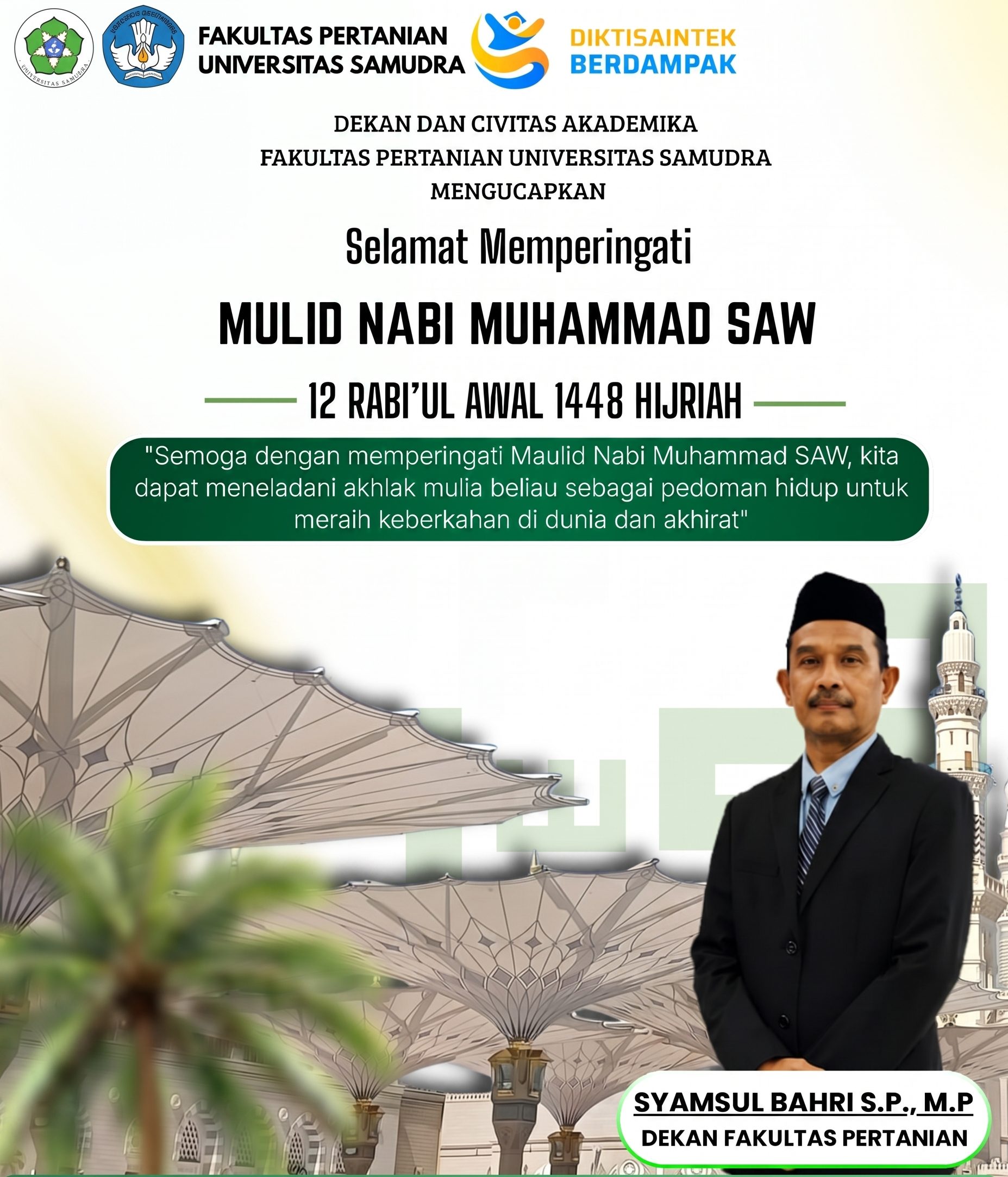 Selamat Memperingati Maulid Nabi Muhammad SAW 12 Rabi’ul Awal 1448 Hijriah