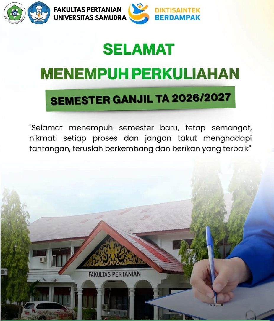 Dekan Fakultas Pertanian Unsam Menyambut Mahasiswa Baru dan Mengajak Seluruh Civitas Akademika Sukseskan Semester Ganjil TA 2026/202